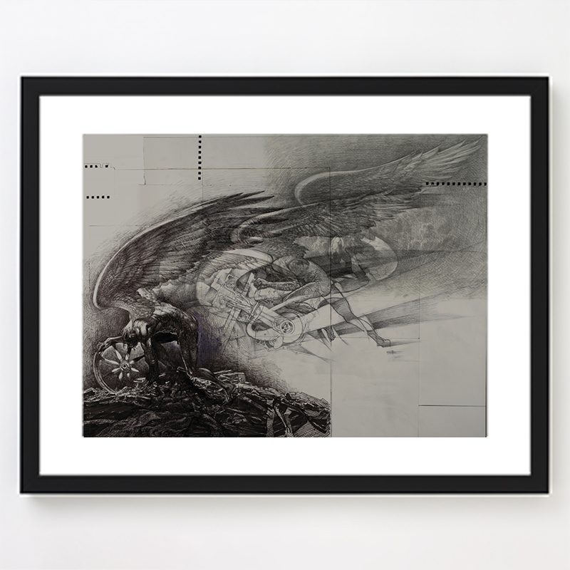 雑 前田真宏 雑画集』発売記念アート展】額装高精彩複製画F（本田技研