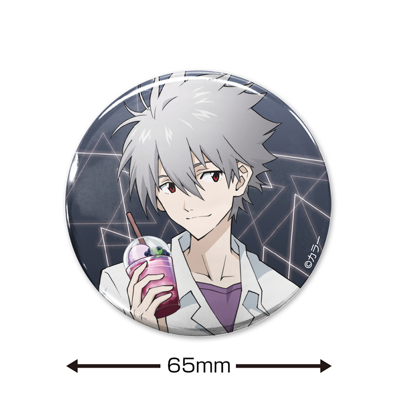 エヴァンゲリオン描きおろし渚カヲル65mm缶バッジ制服Ver.（COSPA) [お