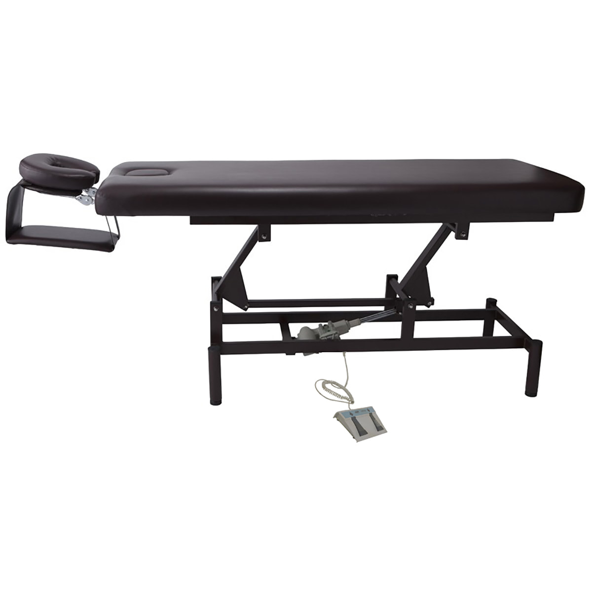 電動昇降マッサージベッドEX ダークブラウン（フェイスマット