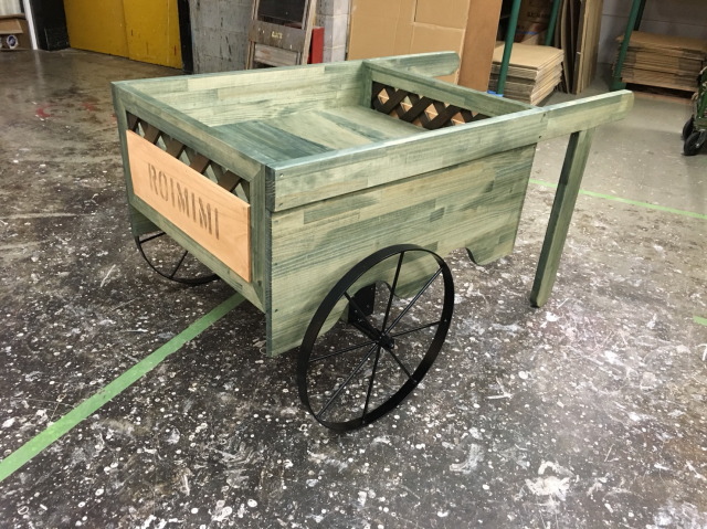移動式木製オリジナル荷車・ワゴン － 木製雑貨の専門店F-RAISE