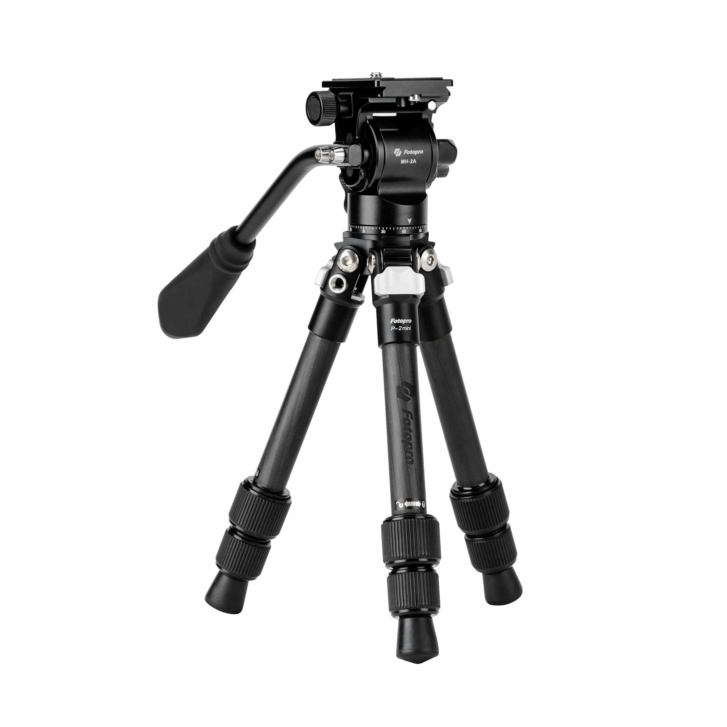Fotopro P-2mini + MH-2A Mini Carbon Video Tripod - Fotoprogear