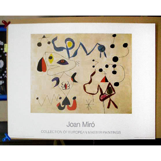 Women and Bird in the Night/ジョアン・ミロ【Joan Miro】ポスター