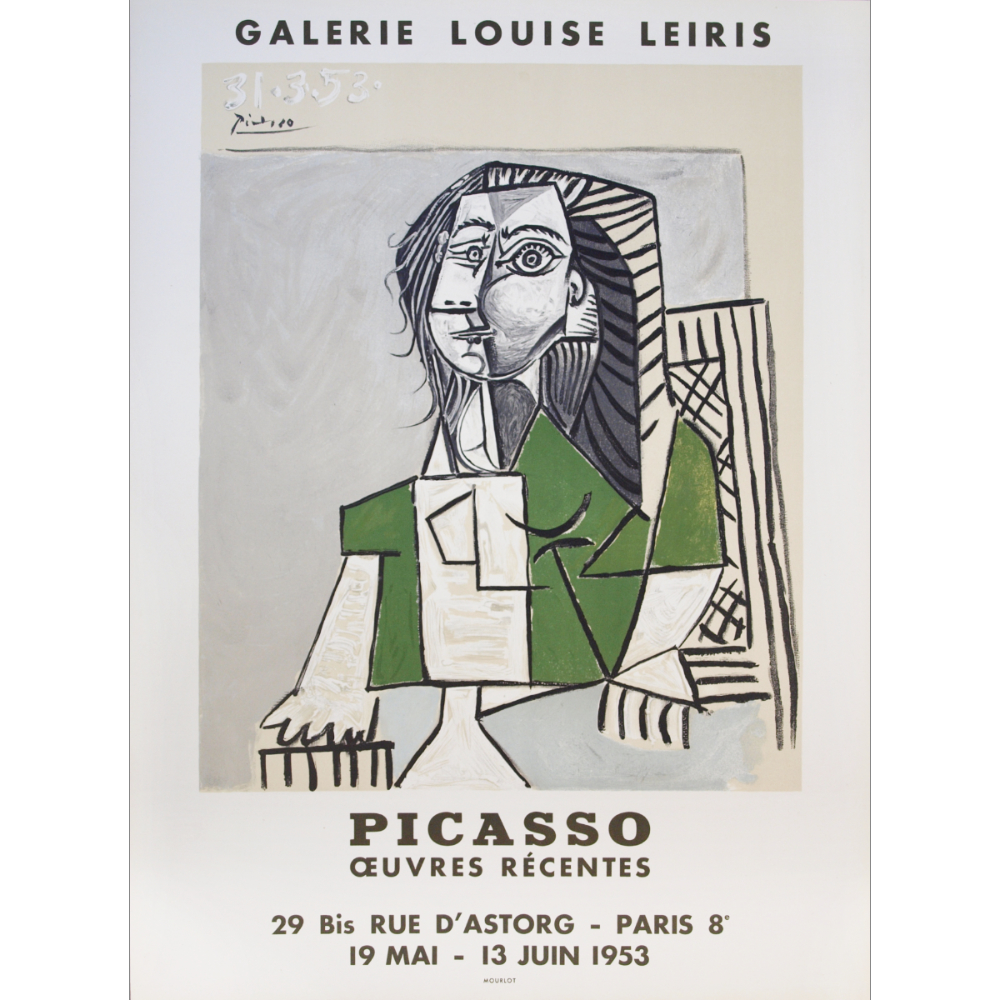 Galerie Louise Leiris Paris 1953/Seated Woman/パブロ・ピカソ