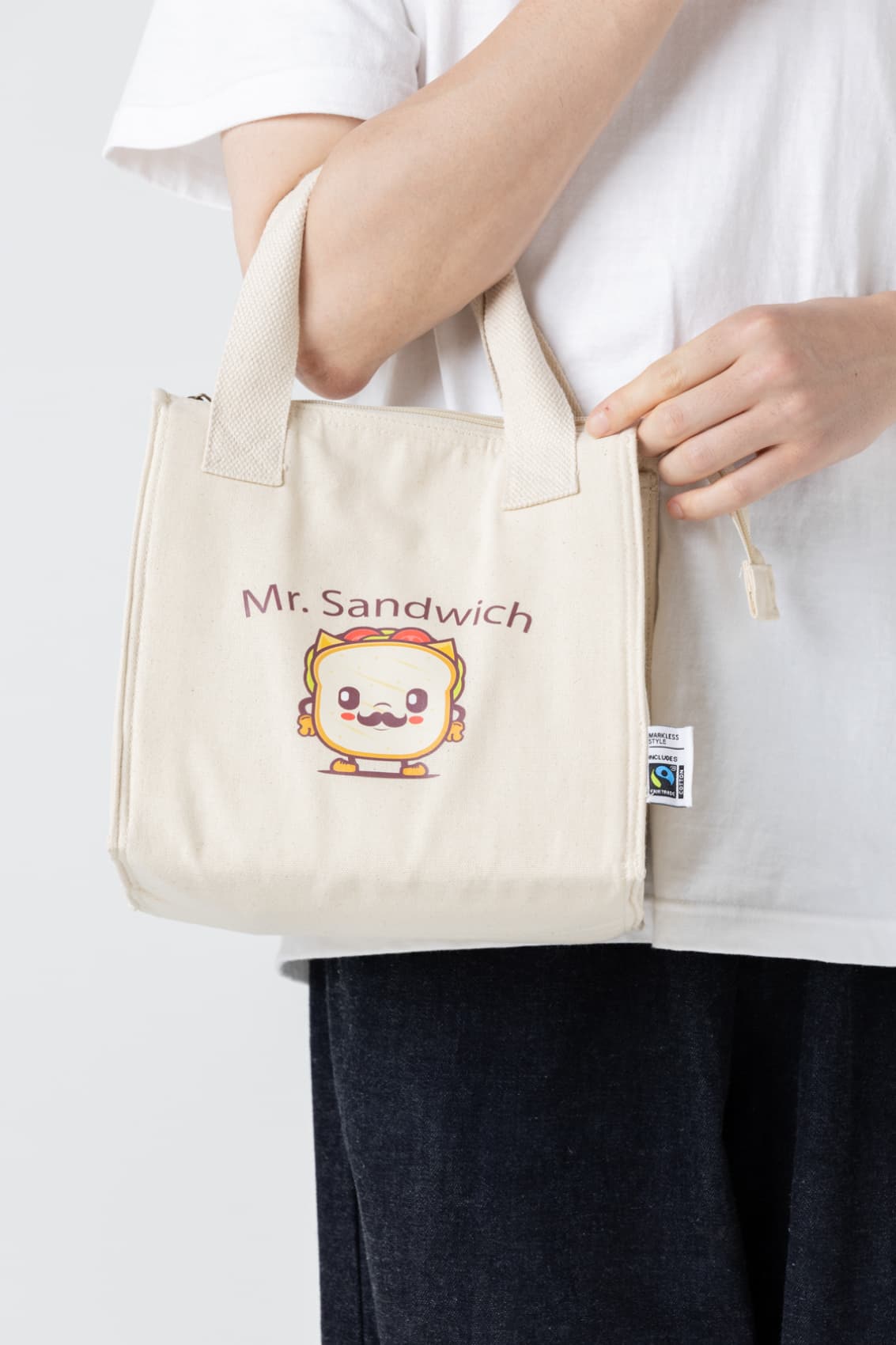 フェアトレードスクエア保冷トート（S）[MARKLESS STYLE TR-1403