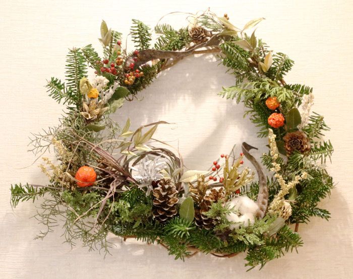 森の学校2025 森の素材でつくるクリスマスリース | あきた森づくり活動