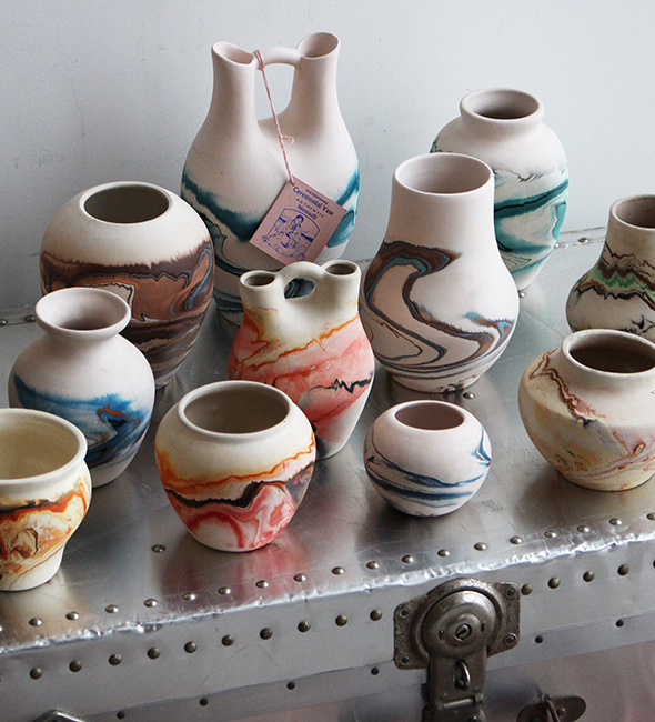 VINTAGE】Nemadji Pottery Flower Base ”Made In USA”を明日、2023年9