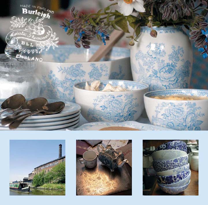 burleigh（バーレイ） ｜ブルー アジアティック フェザンツ プレート(中)