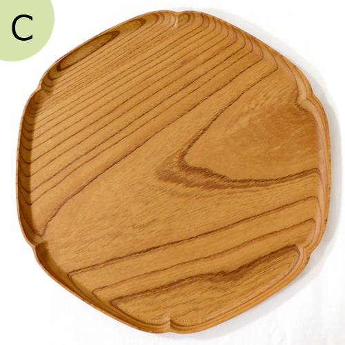 四十沢木材工芸 KITO 雪輪盆 大 ケヤキ 選べる 木目 1点もの 日本製