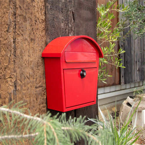 アーチポスト レッド グリーン グレー 郵便ポスト 壁掛け 壁付 置き型