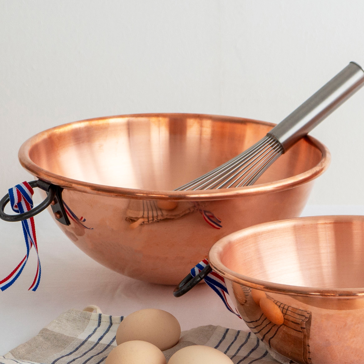 BAUMALU 銅のボウル 26cm 取っ手付き フランス製 ボウマル 銅製 内側錫