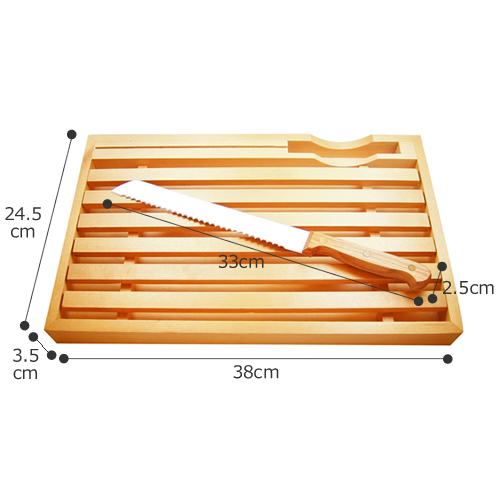 取扱終了］木製 ブレッドカッターボード カッティングボード&パン切り