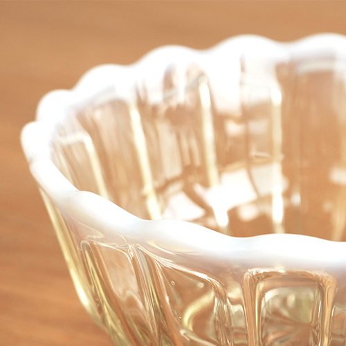 廣田硝子 雪の花 洗鉢 14.2cm ブルー 古代色 ガラス ボウル 中鉢