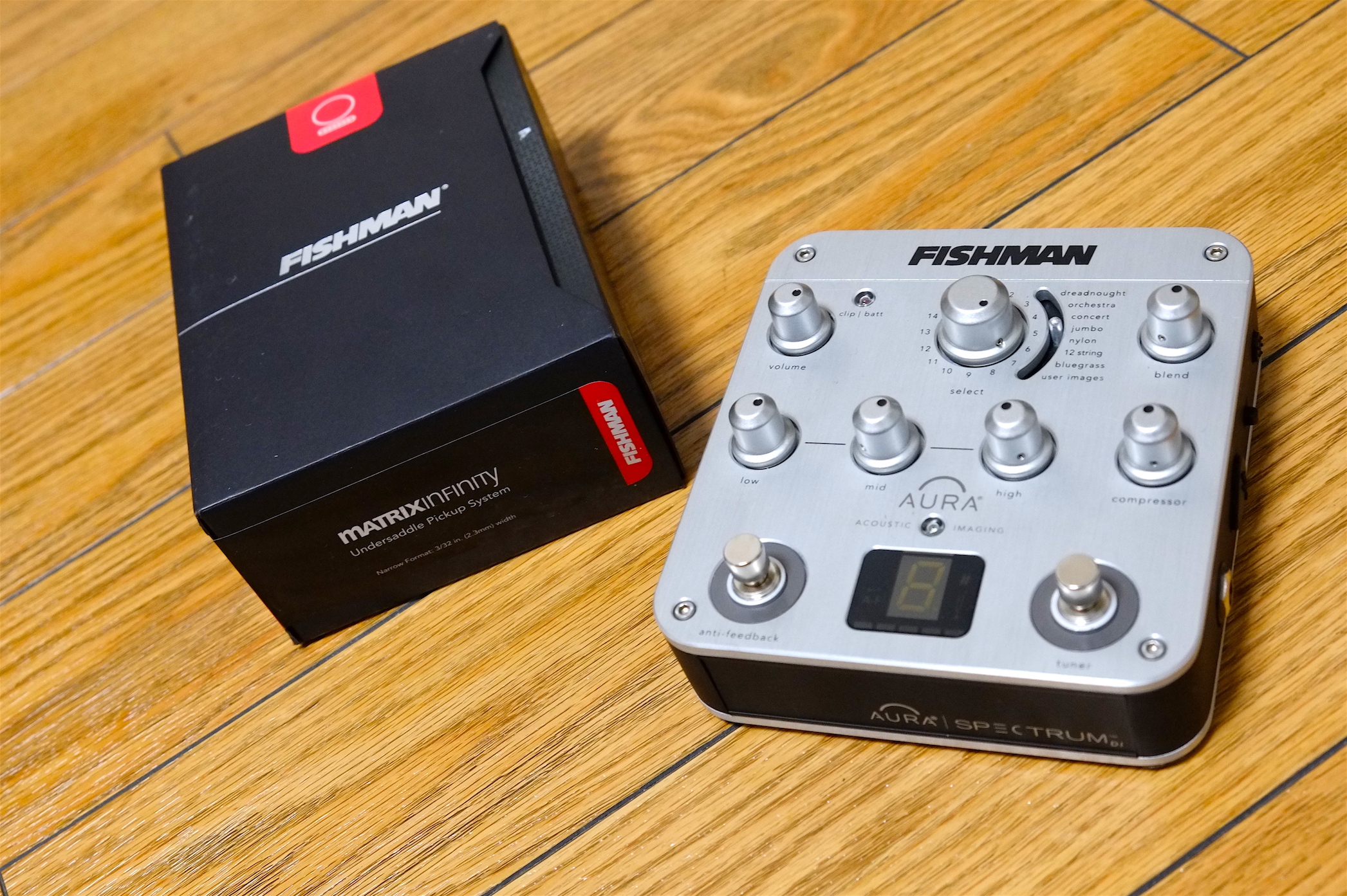 最強アコギプリ「Fishman AURA SPECTRUM DI」を色んなピックアップで