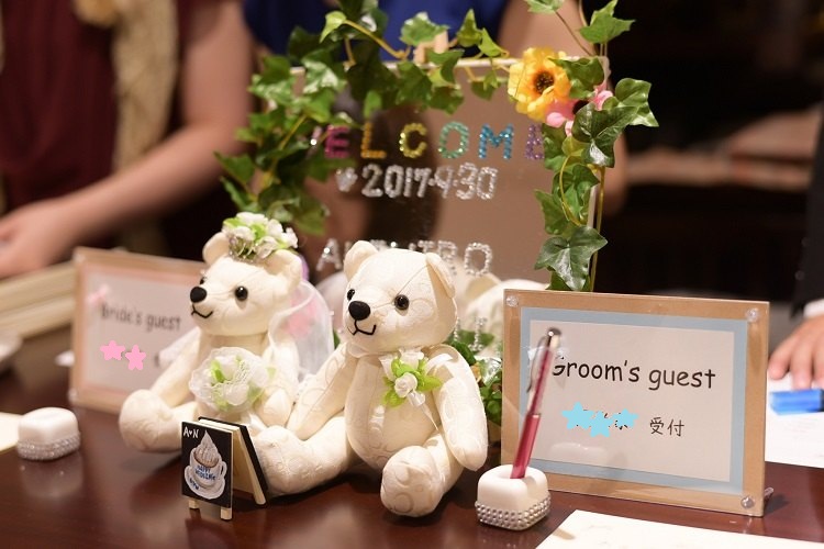 カラフルでおしゃれなウェルカムスペース＊写真を使ったアイテムも