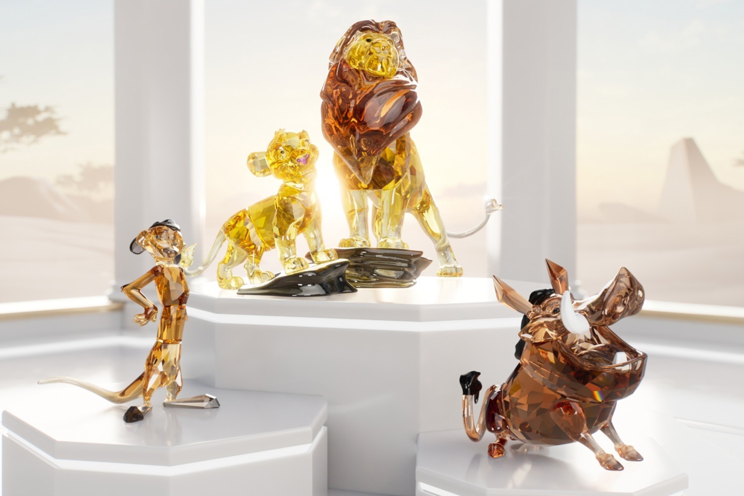 スワロフスキーのディズニー『ライオン・キング』シンバやムファサの