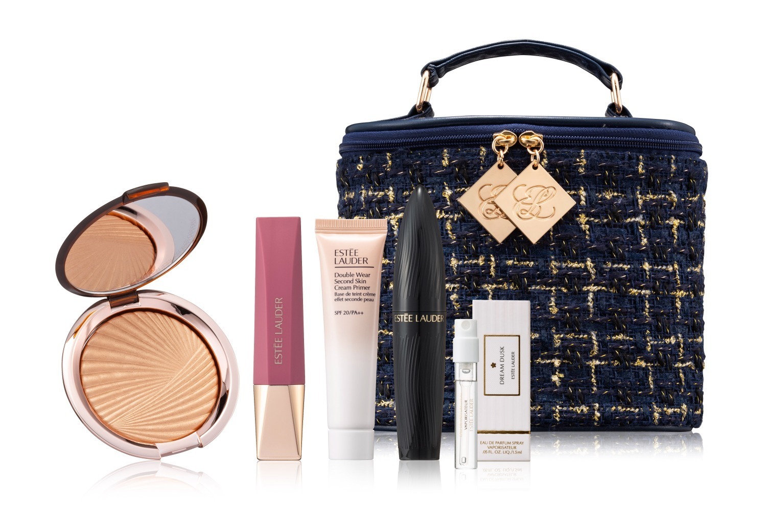 エスティ ローダー24年クリスマスコフレ第3弾、“煌めくツイードポーチ