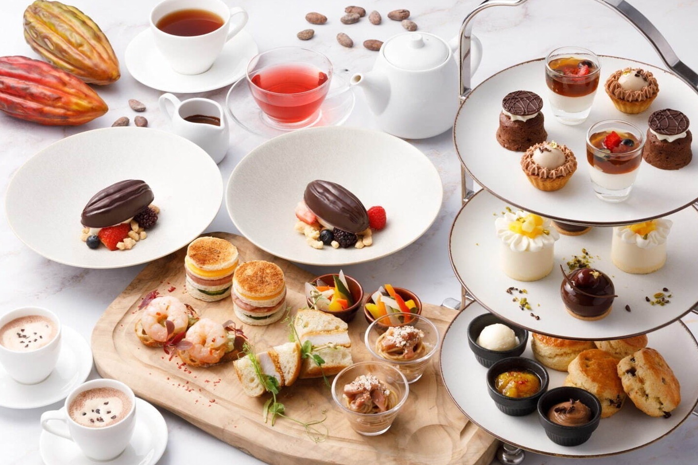 グランド ハイアット 福岡“チョコ×スパイス”アフタヌーンティー、山椒