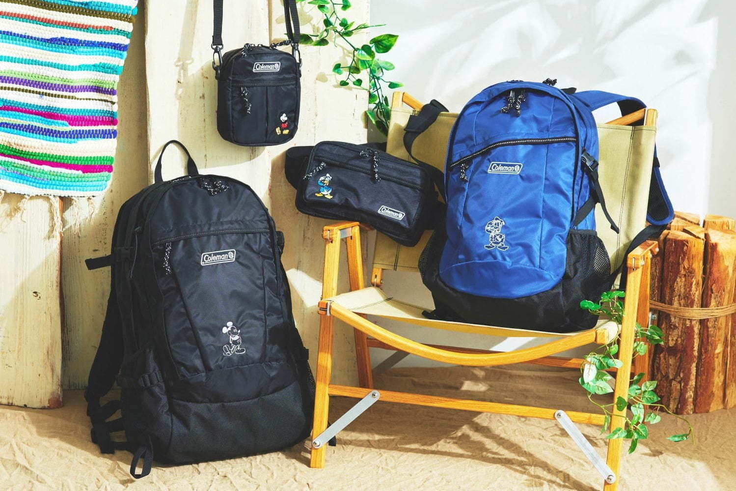 ディズニー「ミッキーマウス」「ドナルドダック」刺繍を施した