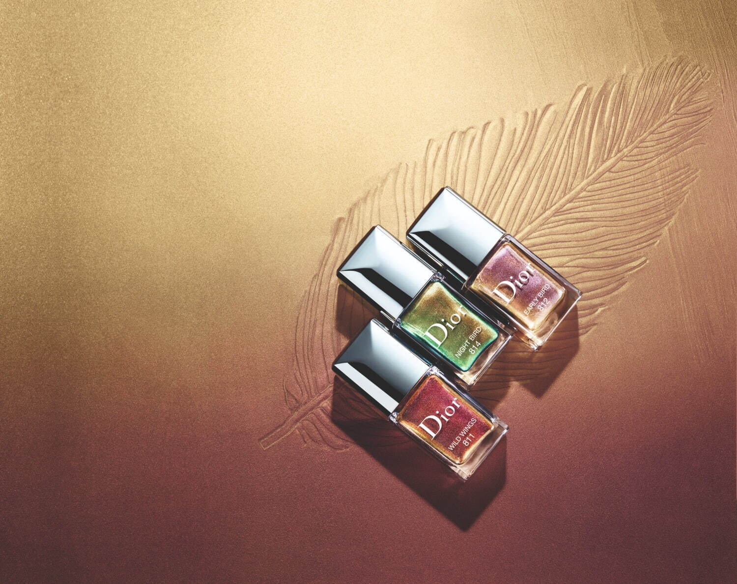 ディオール21年秋コスメ、“羽模様”のアイシャドウ パレットや“色が変化