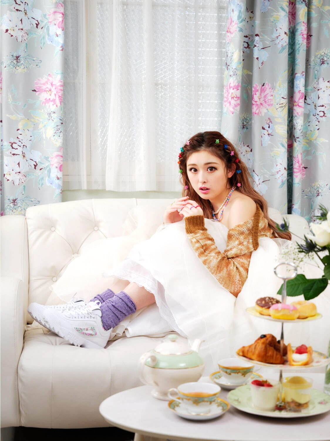 フィラ「ディスラプター 2」の“花柄”スニーカー、ローラ アシュレイ