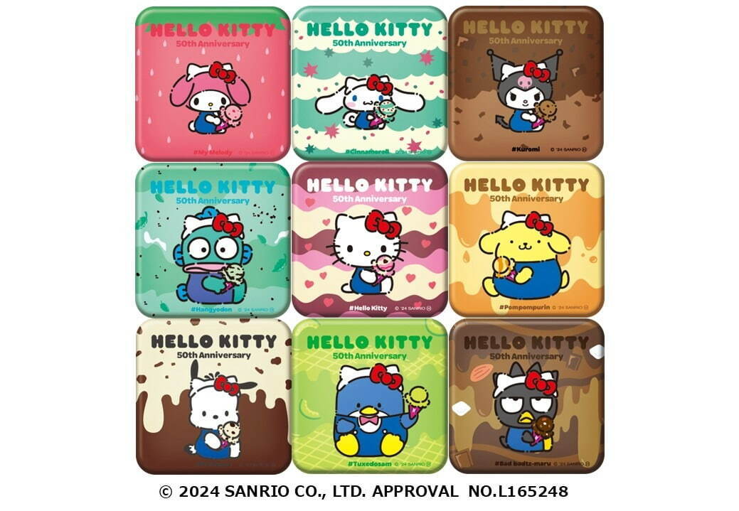 サーティワン×ハローキティ第2弾、“限定缶バッジ付き”ダブルカップ