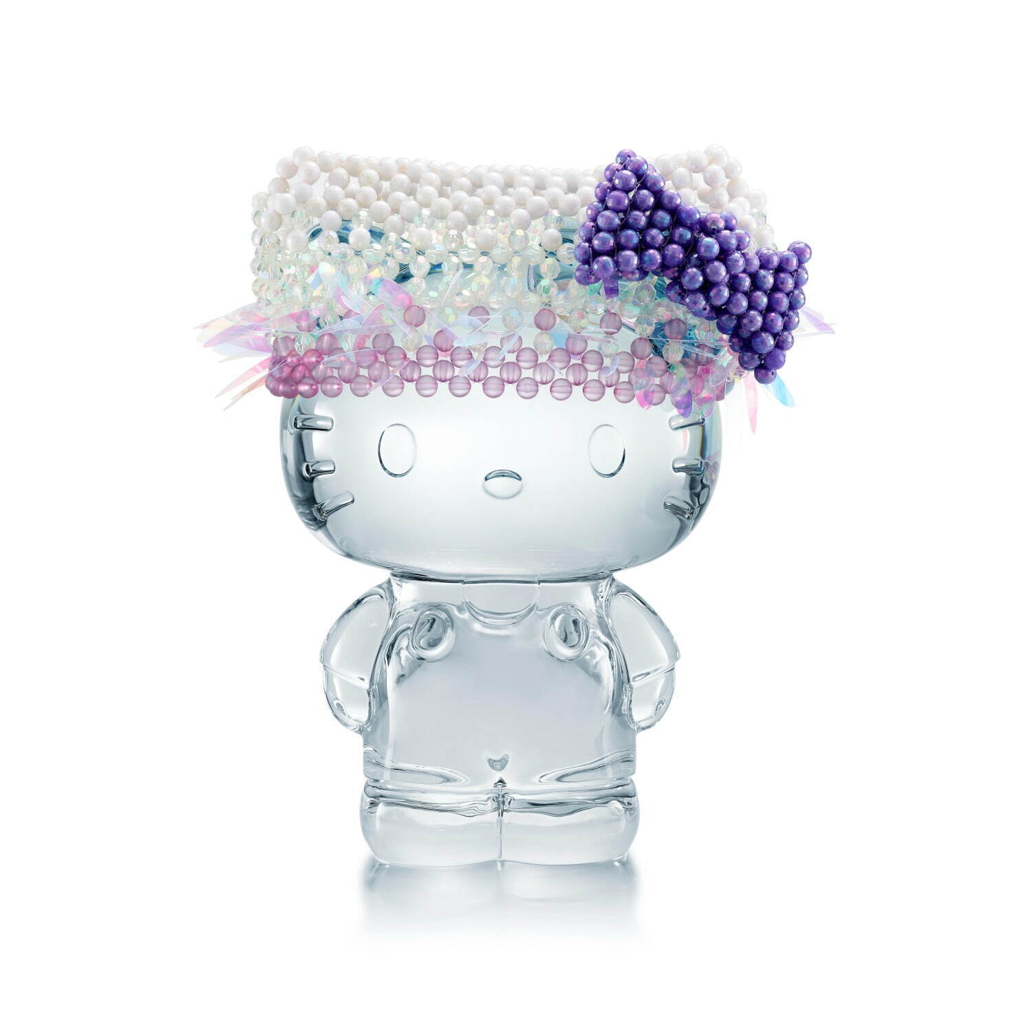 バカラ×ハローキティのクリスタルオーナメント、大地や水を表現した