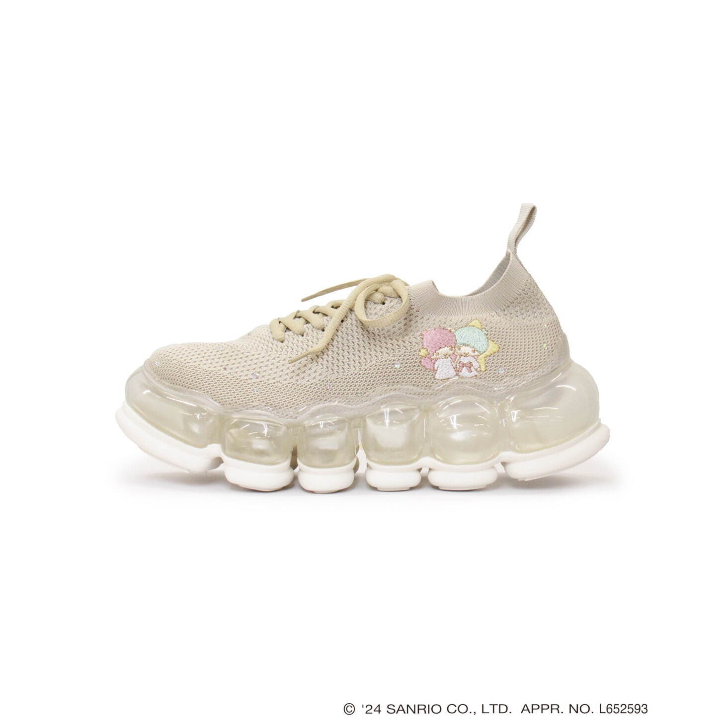 ミキオサカベ「キキ＆ララ」“ぷっくりソール”スニーカー、リバーシブル