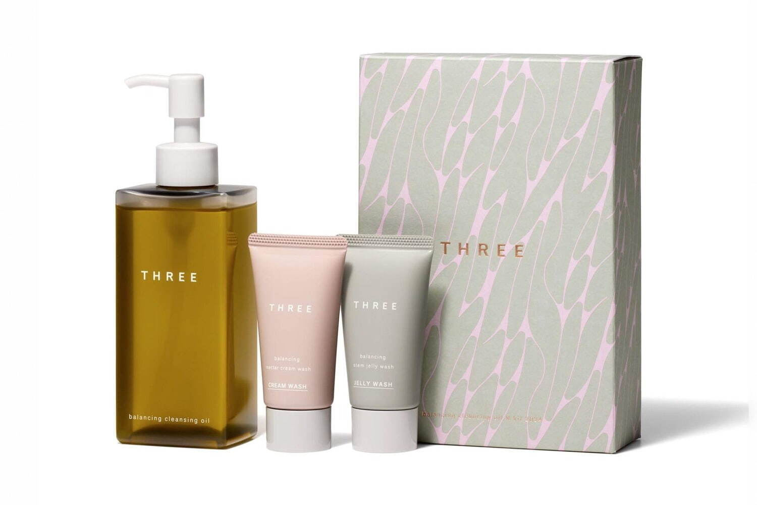 THREE24年クリスマスコフレ、“美容液”クレンジングオイルの現品＆ミニ