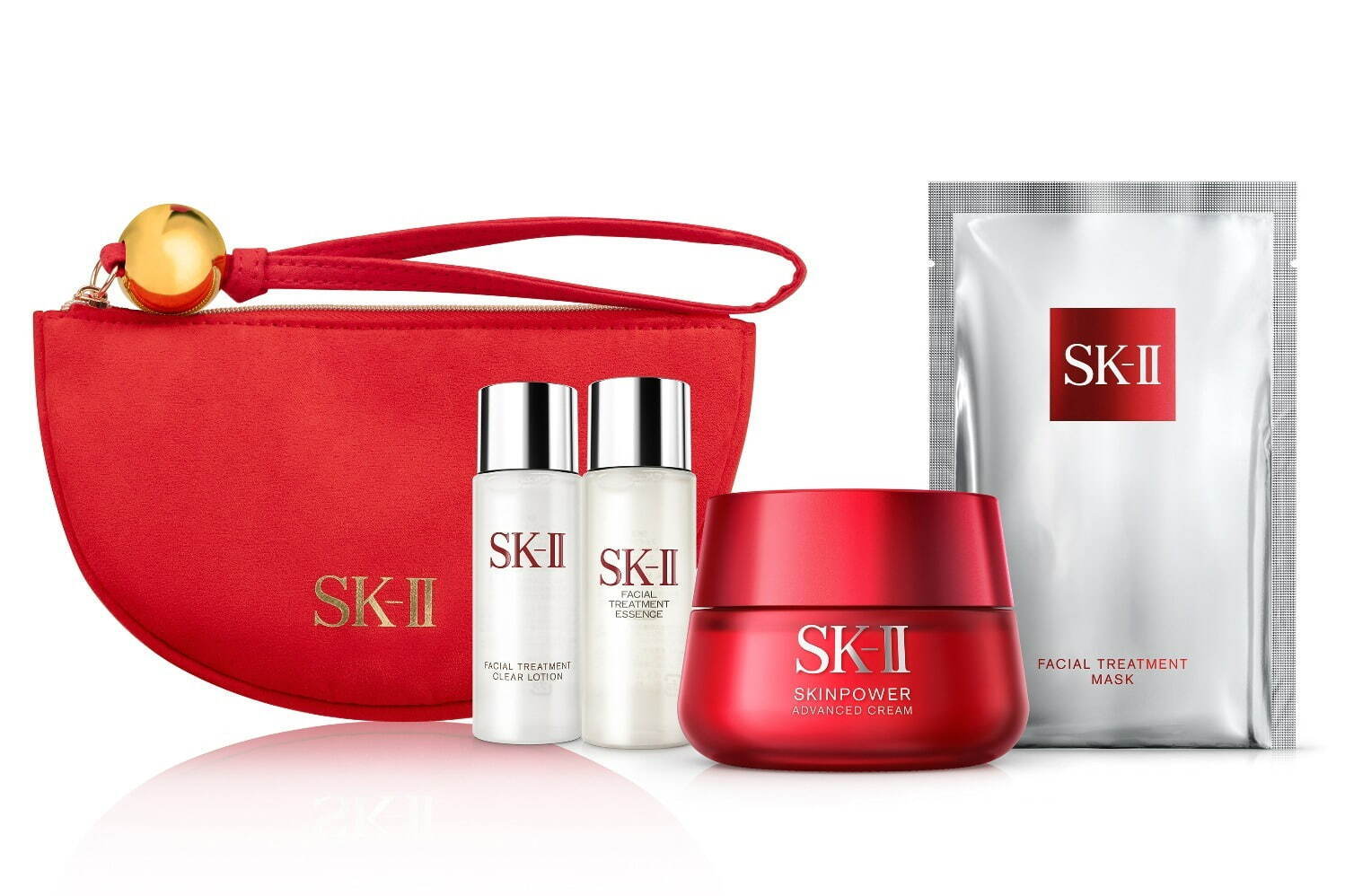 SK-II24年クリスマスコフレ第1弾、真っ赤なポーチ付き！“人気化粧水