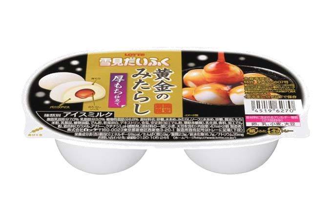 ロッテ「雪見だいふく 黄金のみたらし 厚もち仕立て」通常より厚い