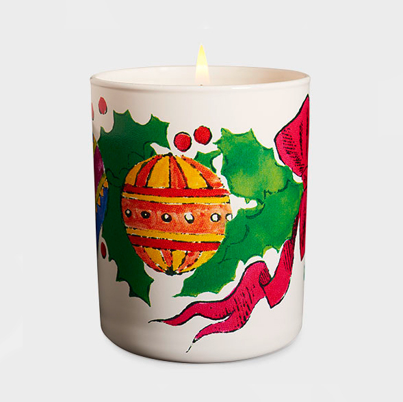 アンディ・ウォーホルのクリスマスプレート＆キャンドル - リースや