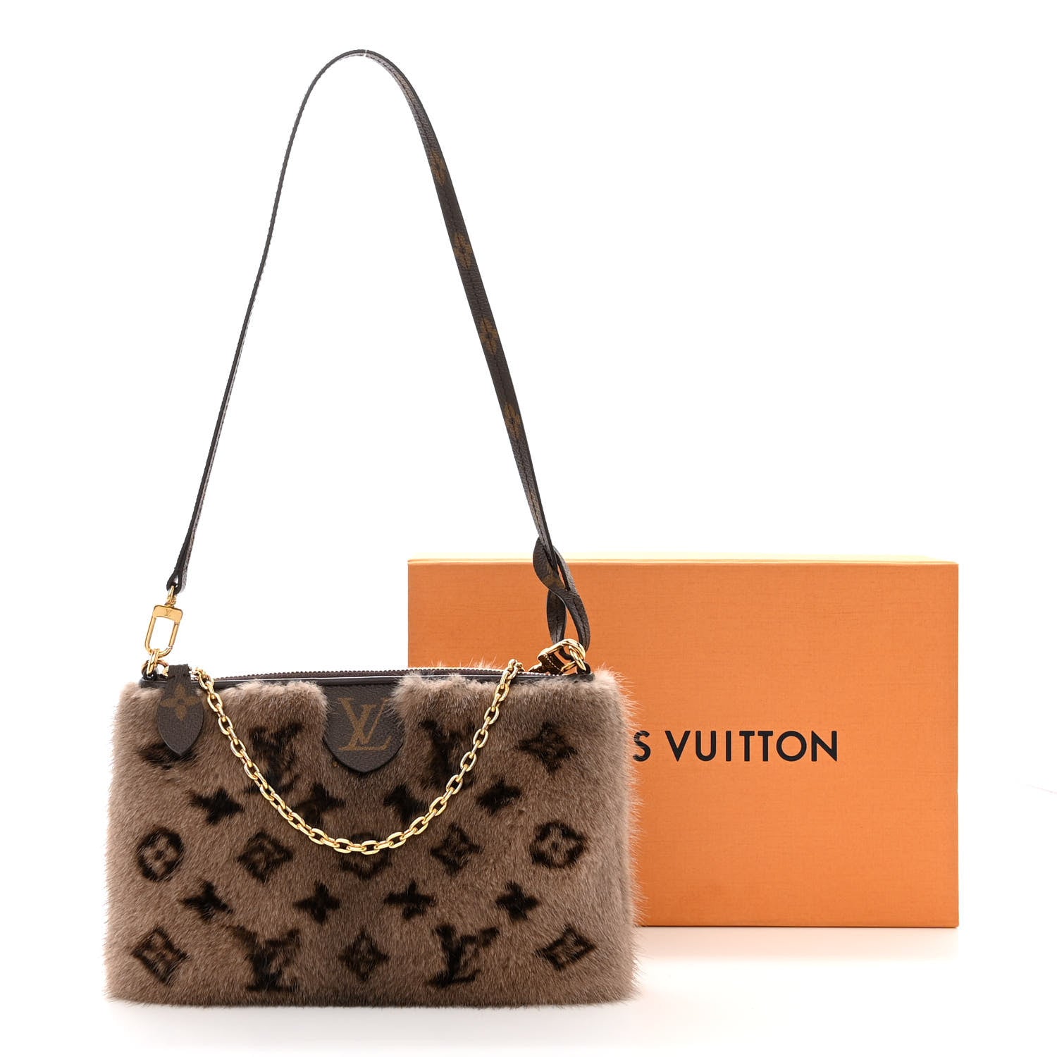 Louis Vuitton Monogram Mink Neo Pochette Milla Vision Brown