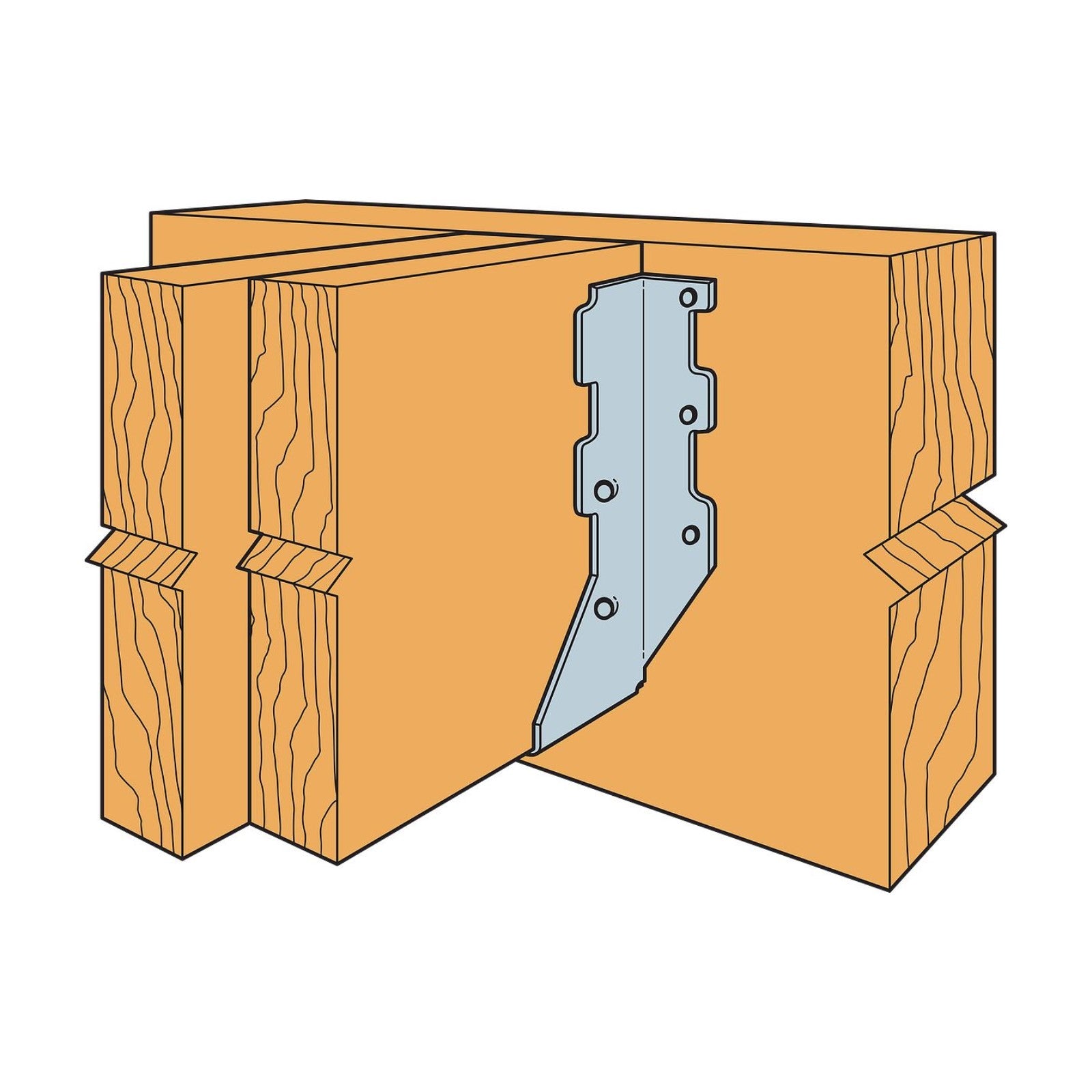 Simpson Strong-Tie LUS28-2Z Double 2x8 Face Mount Hanger - Zmax