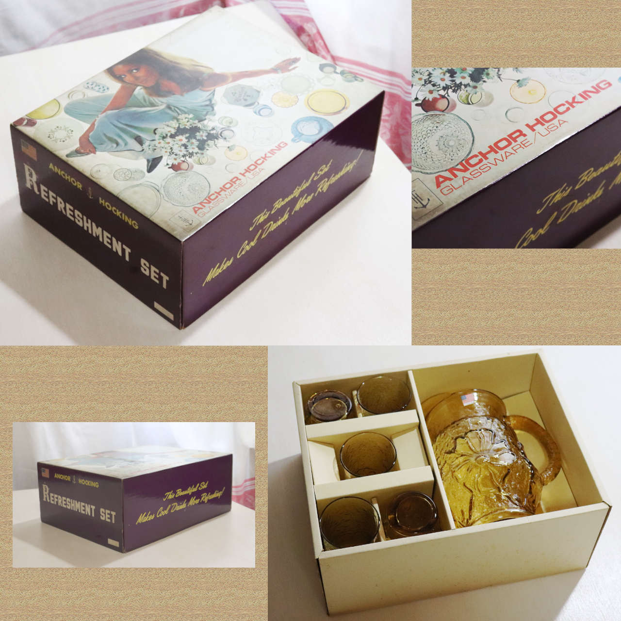 未使用USAヴィンテージアンカーホッキングレインフラワーピッチャー