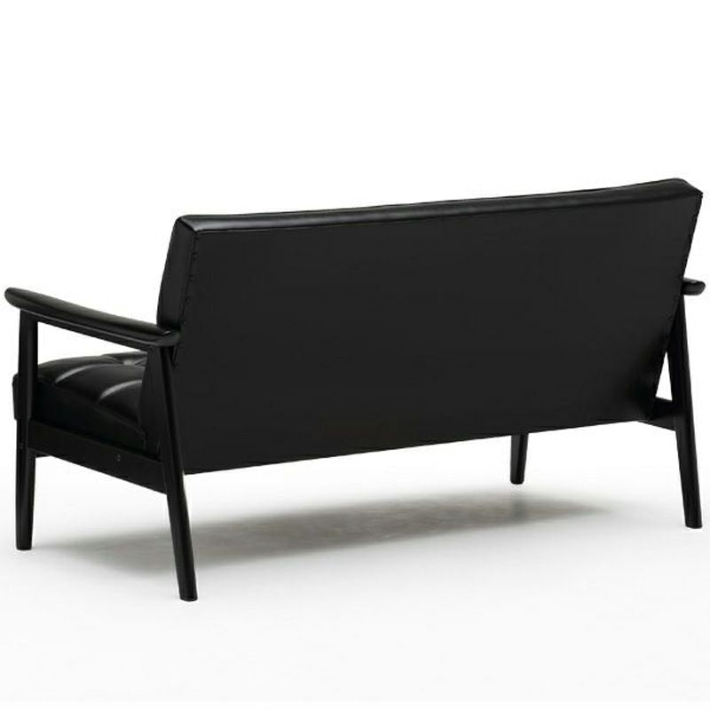 カリモク60 Kチェア2シーターブラックブラック（マットブラック色塗装