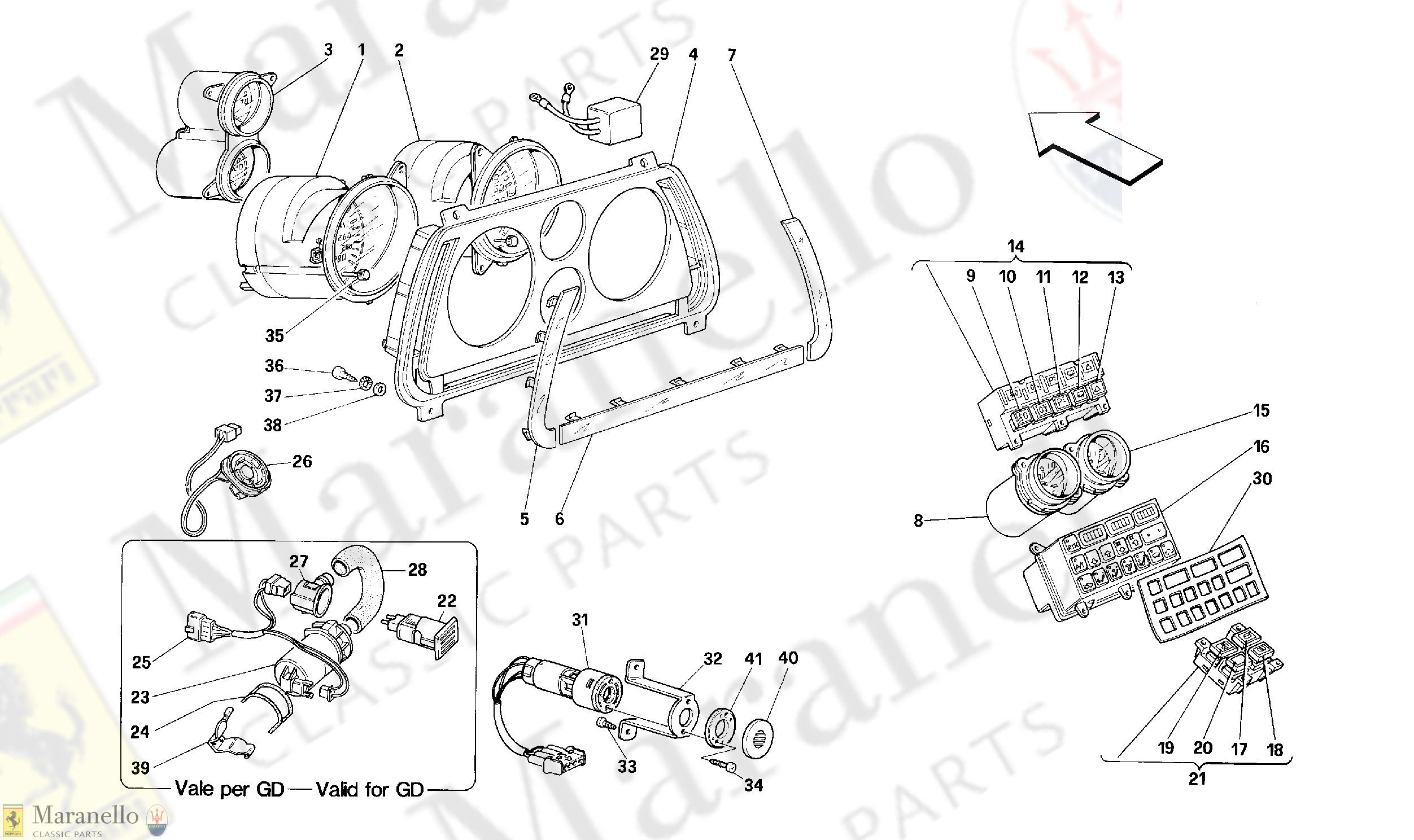 Ferrari part 134399 - Speedometer | Maranello Classic Parts