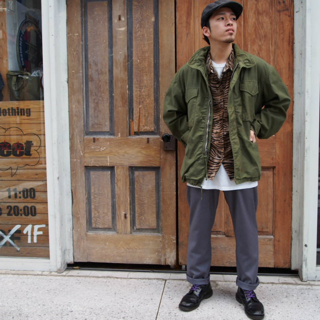 ハラちゃんの知らない世界 19 ☆M-65 1st☆トラ柄シャツ☆スエード