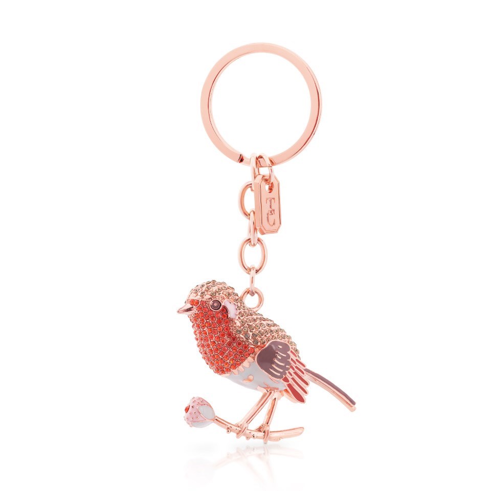 Robin Crystal Set Keyring - P65314 | F.Hinds Jewellers