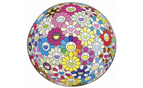 フラワーボールカラフル、ミラクルスパークル』村上隆 | 絵画・アート