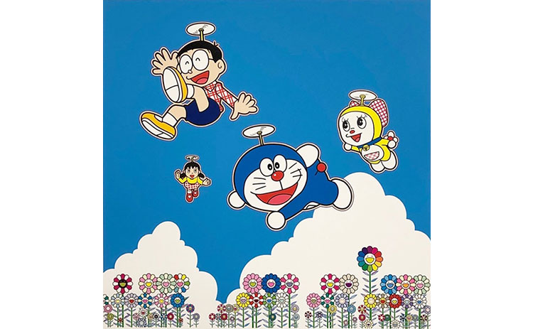のび太とドラえもんがお花の中にいます』村上隆／Takashi Murakami