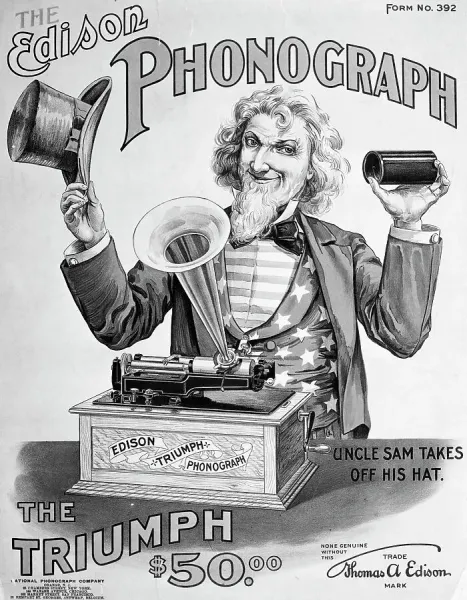 Fine Art Storehouse Print: Edison Triumph Phonograph Poster. Art