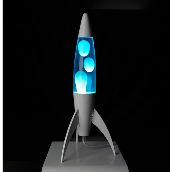 Rocket lava lamp blue - FiftiesStore.com