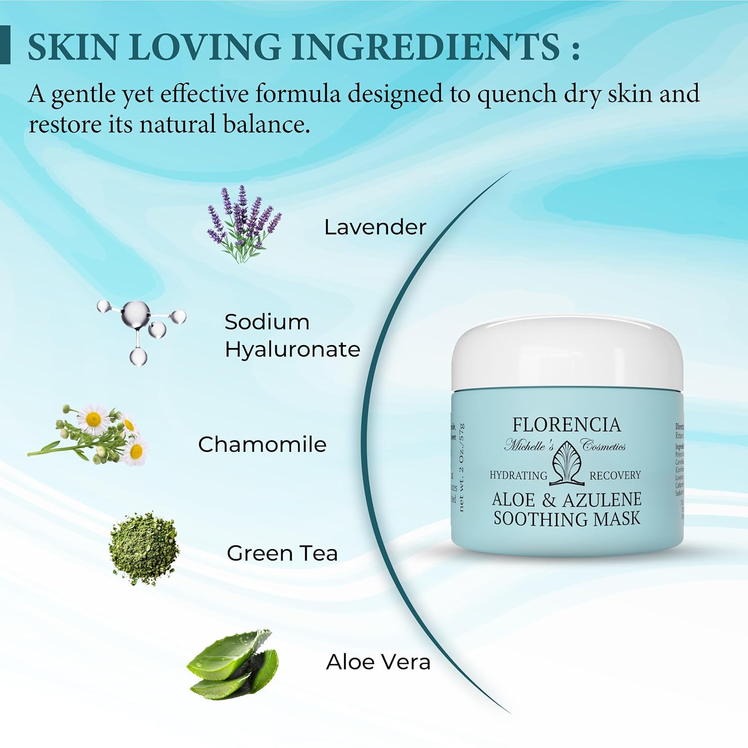 Aloe & Azulene Soothing Gel Mask - Best Hydrating Face Mask