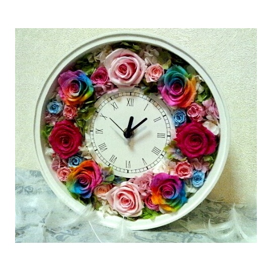 プレゼント・ギフト・贈り物 花時計なのでインテリアフラワーとしても