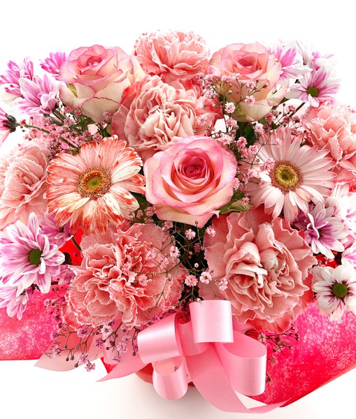 入園、入学祝いの花＞フラワーアレンジメント *ラブリーピンク