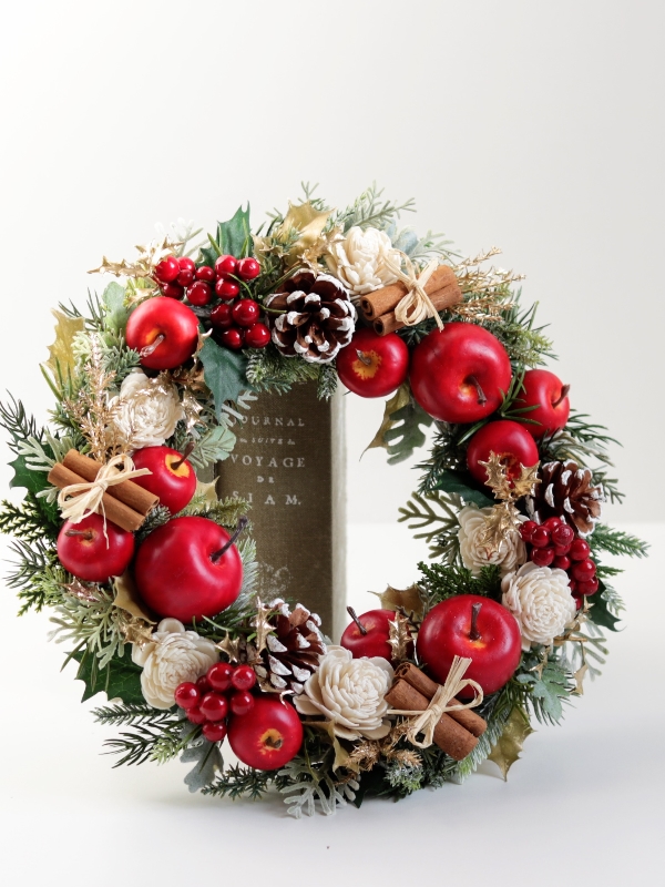 クリスマス〜りんごのリース｜Fla-co（フラコ） - フラワーアレンジ