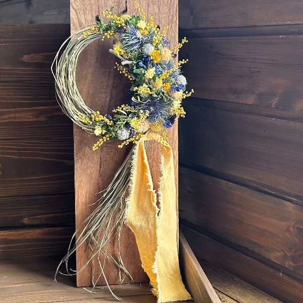 ミモザと青い花達のレモングラスハーフリース｜Fla-co（フラコ