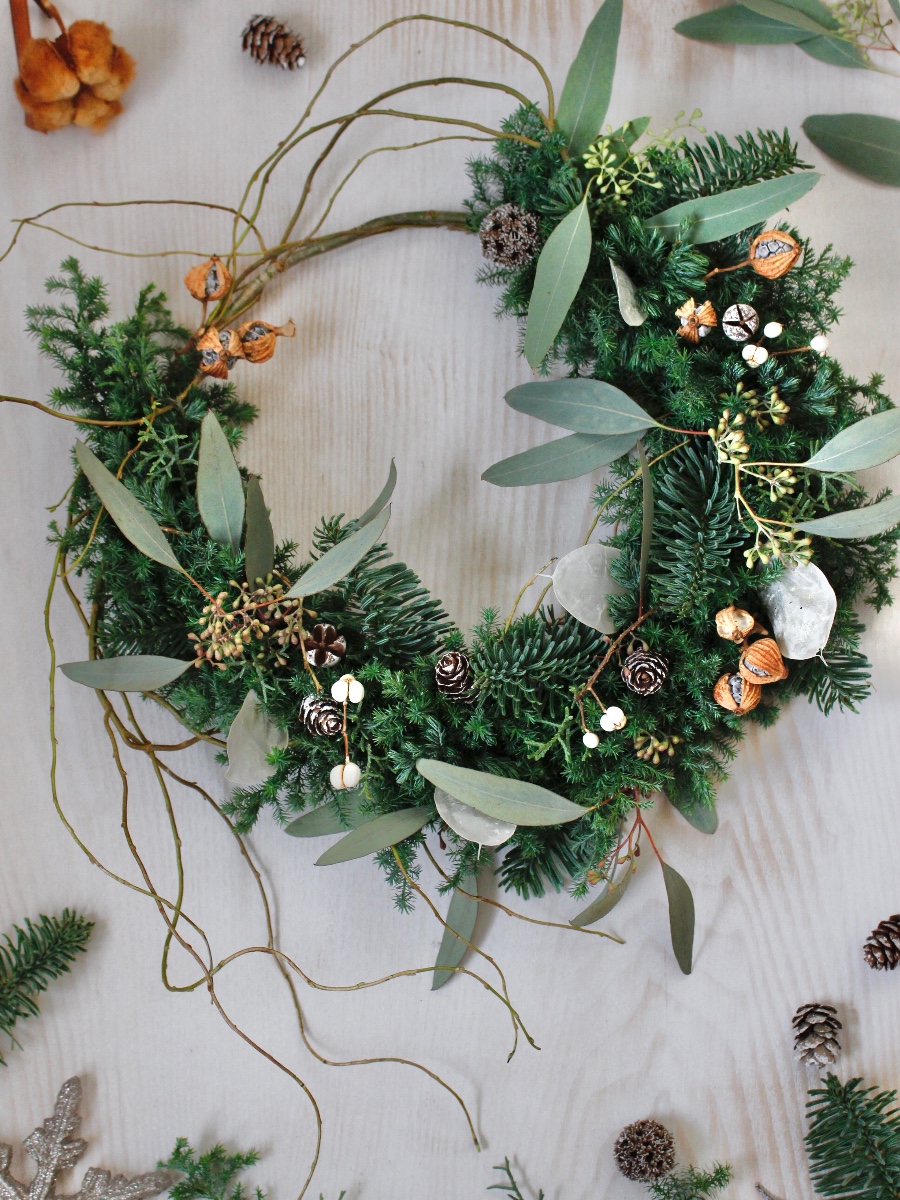 針葉樹のクリスマスリース｜Fla-co（フラコ） - フラワーアレンジ作品