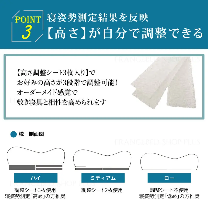 まくら LTショルダーフィットピロー ハード｜【公式通販】フランス