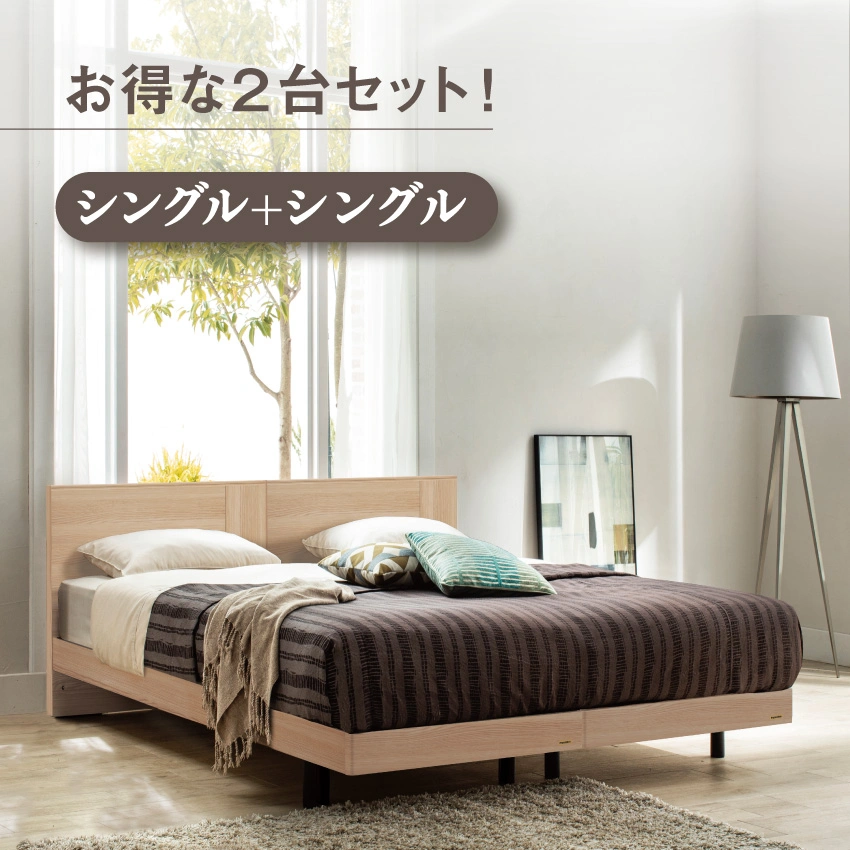 フランスベッド ツインベッドセット EY-01F レッグ TW-010α(シングル2
